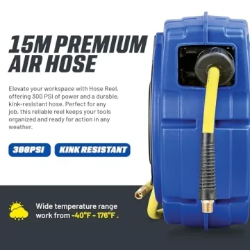 Goodyear Retractable Air Hose Reel 50' Convenient Durable