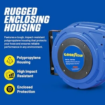 Goodyear Retractable Air Hose Reel 50' Convenient Durable