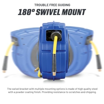 Goodyear Retractable Air Hose Reel 50' Convenient Durable