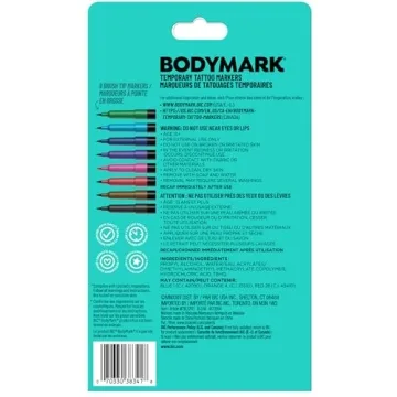 BODYMARK 8-Count Temporary Tattoo Markers for Creative Fun