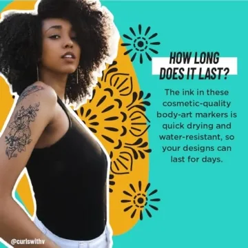 BODYMARK 8-Count Temporary Tattoo Markers for Creative Fun