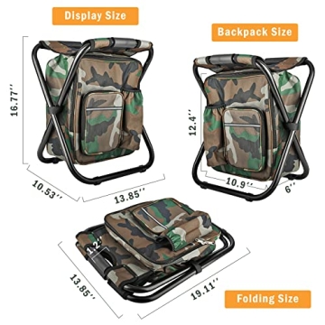 Multifunctional Kikerike Folding Backpack Cooler for Outdoors