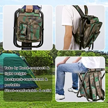 Multifunctional Kikerike Folding Backpack Cooler for Outdoors