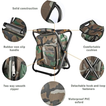 Multifunctional Kikerike Folding Backpack Cooler for Outdoors