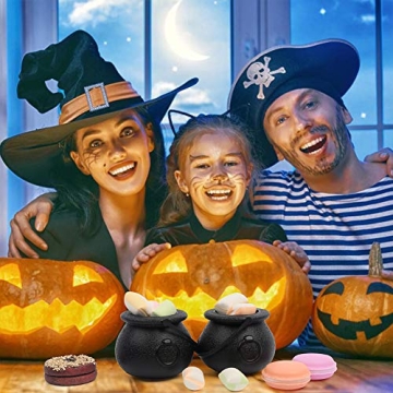 12-piece Mini Black Cauldron Set for Halloween