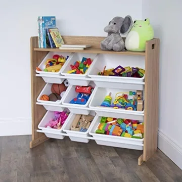 Humble Crew Toy Organizer with 9 Storage Bins