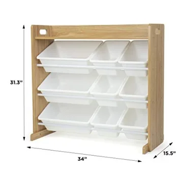 Humble Crew Toy Organizer with 9 Storage Bins