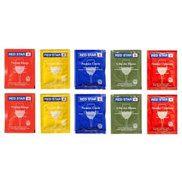 North Mountain Supply - RS-SP-10 Red Star Sampler Pack Wine Yeast - Pack of 10 - with Fresh Yeast