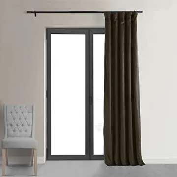 HPD Half Price Drapes Signature Velvet Thermal Blackout Curtains for Living Room 108 Inch Long (1 Pa...