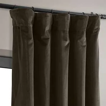 Luxurious Half Price Drapes Velvet Blackout Curtain Panel 108 Long
