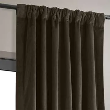 Luxurious Half Price Drapes Velvet Blackout Curtain Panel 108 Long