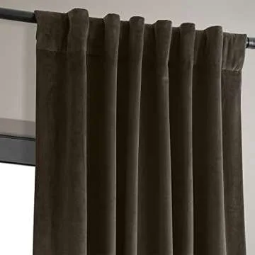 Luxurious Half Price Drapes Velvet Blackout Curtain Panel 108 Long