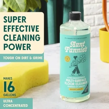 Aunt Fannie’s Lemon Scented Floor Cleaner, 32 oz, 16 Gallons