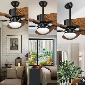 YITAHOME 52" Tropical Ceiling Fan with Remote & Light