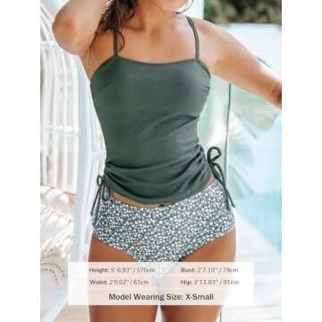 CUPSHE Women's Stylish Tankini Set - Perfect for Summer Fun