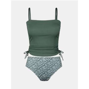 CUPSHE Women's Stylish Tankini Set - Perfect for Summer Fun