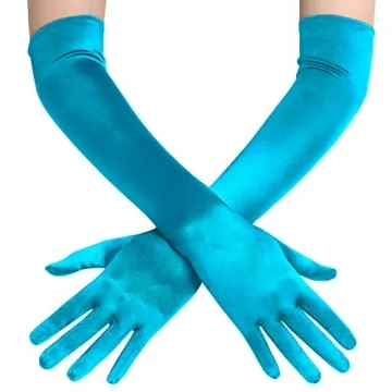 1920s Long Satin Tea Party Gloves for Adults