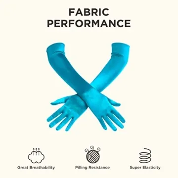 1920s Long Satin Tea Party Gloves for Adults