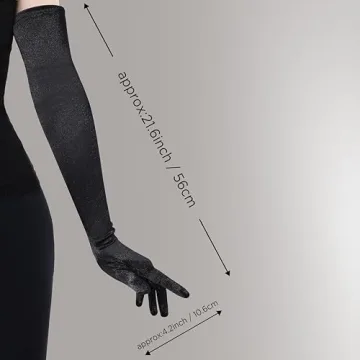 1920s Long Satin Tea Party Gloves for Adults