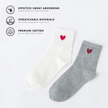 Cute Heart Ankle Socks for Women and Teens - Jinny's Shoppe