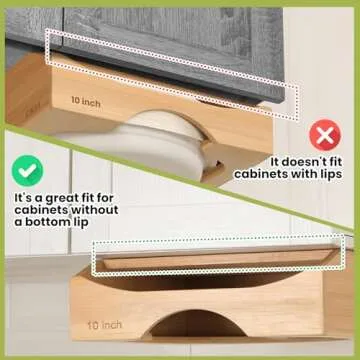 Stylish Bamboo Paper Plate Dispenser - Easy Mount & Clean