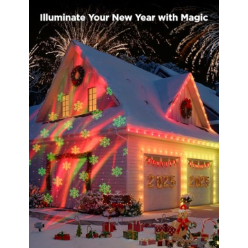 Govee Outdoor Projector Light, Holiday Laser and Aurora Projector Light for Outdoor and Indoor Decor, 16 RGB Patterns, RGBW Aurora, 51 Holiday Scene Modes, Works with Alexa, Google Assistant, Matter