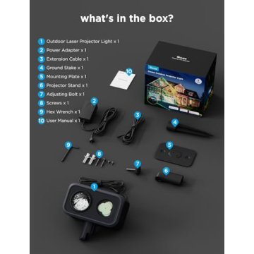 Govee Outdoor Projector Light, Holiday Laser and Aurora Projector Light for Outdoor and Indoor Decor, 16 RGB Patterns, RGBW Aurora, 51 Holiday Scene Modes, Works with Alexa, Google Assistant, Matter