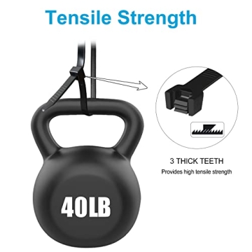 Skalon Zip Ties 8" - 1000 Pack - 40lbs Strength