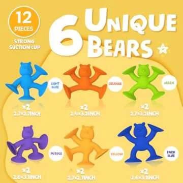 Baby Bath Toys Suction Cup Toys for Kids No Hole Bath Toys for Kids Ages 1-3 Toddler Bath Toys Connect Build CreateTravel Toys Suction Toys Bathtub Toys ( 12 Pcs )