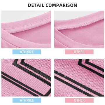 ATHMILE Oversized T Shirts for Women Loose Fit Crewneck Short Sleeve Tops Summer Casual Blouse Y2K 2...