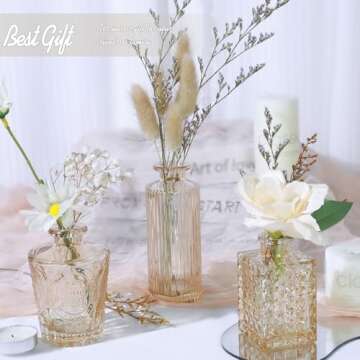 TBWIND Glass Bud Vase Set of 24 for Weddings & Home Decor