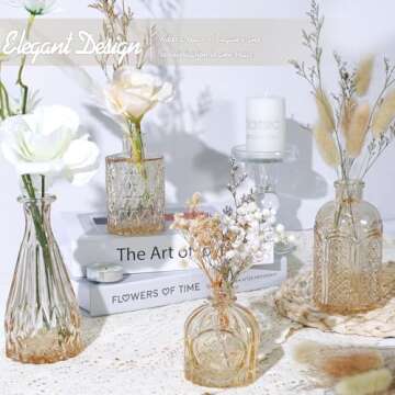 TBWIND Glass Bud Vase Set of 24 for Weddings & Home Decor