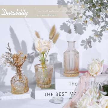 TBWIND Glass Bud Vase Set of 24 for Weddings & Home Decor