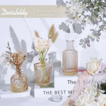 TBWIND Glass Bud Vase Set of 24 for Weddings & Home Decor