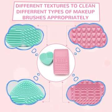 START MAKERS Portable Brush Cleaner Mat 2 Pack