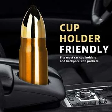 Funslive 17 oz Bullet Thermos Tumbler - Unique Gifts for Men