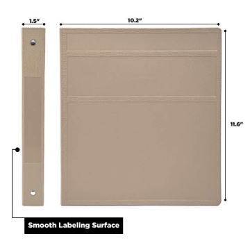 Durable 1-Inch Heavy Duty 3-Ring Binder Waterproof Made in USA