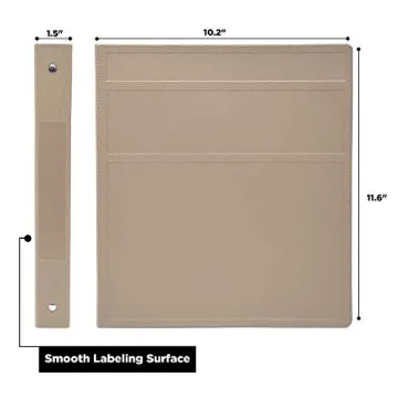 Durable 1-Inch Heavy Duty 3-Ring Binder Waterproof Made in USA