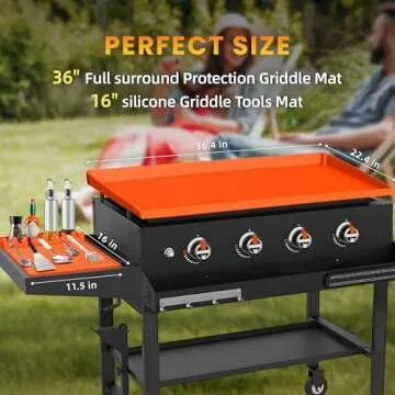 TAOMAND 36" Blackstone Silicone Griddle Cover