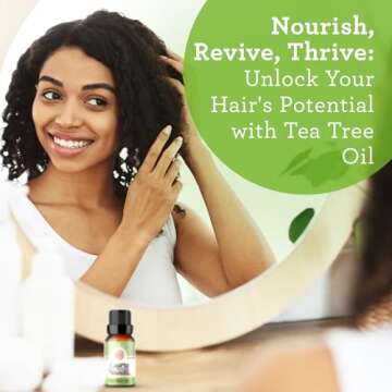 GuruNanda Tea Tree Essential Oil (0.5 Fl Oz) - 100% Pure, Natural and Undiluted Essential Oil for Diffusers - Perfect for Aromatherapy, Massages & DIY Recipes - Helps in Skin and Hair Care