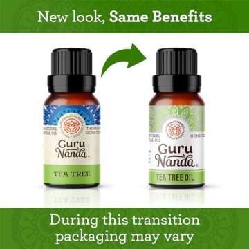 GuruNanda Tea Tree Essential Oil (0.5 Fl Oz) - 100% Pure, Natural and Undiluted Essential Oil for Diffusers - Perfect for Aromatherapy, Massages & DIY Recipes - Helps in Skin and Hair Care