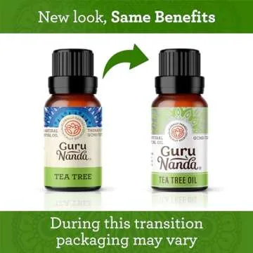 GuruNanda Tea Tree Essential Oil (0.5 Fl Oz) - 100% Pure, Natural and Undiluted Essential Oil for Diffusers - Perfect for Aromatherapy, Massages & DIY Recipes - Helps in Skin and Hair Care