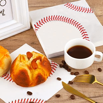 Baseball Design Napkins | Sports Party Supplies 48 Pack