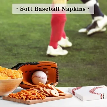 Baseball Design Napkins | Sports Party Supplies 48 Pack