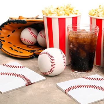 Baseball Design Napkins | Sports Party Supplies 48 Pack