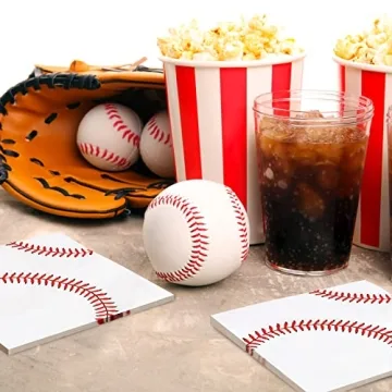 Baseball Design Napkins | Sports Party Supplies 48 Pack