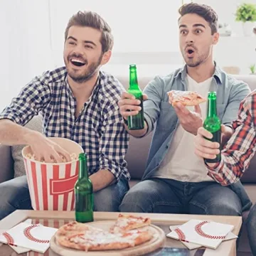 Baseball Design Napkins | Sports Party Supplies 48 Pack