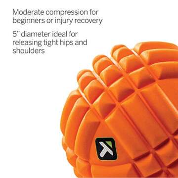 Trigger Point Performance TriggerPoint GRID Ball Foam Massage Ball (5-Inch) , Orange