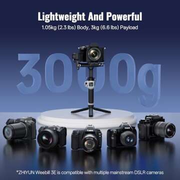 ZHIYUN CINEPEER Weebill 3E[Official], 3-Axis Lightweight Gimbal Stabilizer for DSLR & Mirrorless Cam...