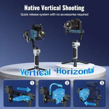 ZHIYUN CINEPEER Weebill 3E[Official], 3-Axis Lightweight Gimbal Stabilizer for DSLR & Mirrorless Camera Canon/Sony/Panasonic/Nikon, 3KG Payload, Native Vertical Shooting, Bluetooth Shutter Control